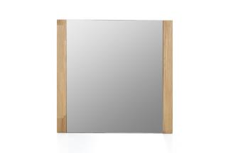 Wandspiegel >Leduc I< in Wildeiche aus Massivholz, Spiegelglas - 66x65x4 (BxHxT)