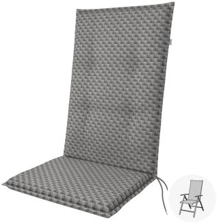 Doppler Sitzauflage "Living" High, grau rattan, für Hochlehner (119 x 48 x 6 cm)