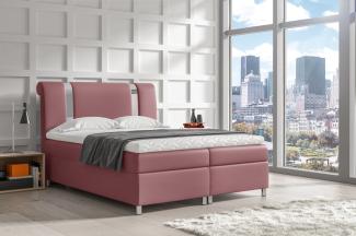 Stylefy 'Asuncion' Boxspringbett Velours Jasmine  Lila 140 x 200 cm