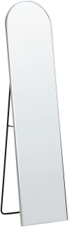 Stehspiegel Metall silber oval 36 x 150 cm BAGNOLET