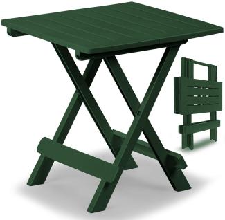 Klapptisch Beistelltisch Klappbar 50x45x43 Balkontisch Campingtisch Gartentisch Kunststoff, Farbe:grün