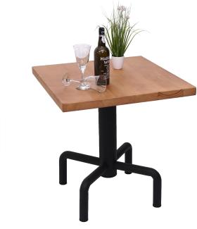 Bistrotisch HWC-G68, Beistelltisch Bartisch Loungetisch, Gastro-Qualität industrial 73x70x70cm ~ naturfarben