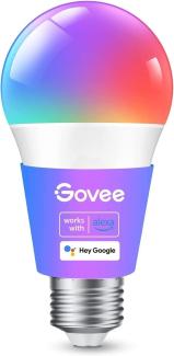 Govee Alexa Smarte Glühbirne E27, Farbwechsel mit Musiksynchronisation Lampe, 54 Szenen, 16 Millionen DIY-Farben, WiFi & Bluetooth LED Smart Bulb Funktionieren mit Google Assistant Heim-App, 1 Stück