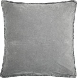 Ib Laursen - Kissenbezug Grau Smoke 52x52cm Samt Velour (6230-58) Kissenhülle