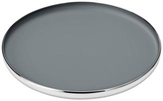 Stelton Foster Serviertablett, Kellnertablett, Tablett, Stahl, Silberfarben, Grau, 40 cm, 796