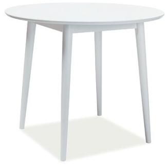 Esstisch Küchentisch Larson 90x90x75cm weiß runde Tischplatte