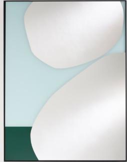 Casa Padrino Designer Wandspiegel Hellblau / Grün 81 x H. 107 cm - Wohnzimmer Spiegel - Garderoben Spiegel - Luxus Qualität