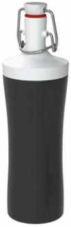 Koziol Plopp To Go Trinkflasche, Trink Flasche, Outdoorflasche, Getränkflasche, Wasserflasche, Kunststoff, Cosmos Black / Cotton White, 25. 3 cm, 3796499