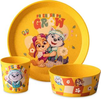 KOZIOL Kindergeschirr-Set Kleiner Teller + Schale + Becher CONNECT GROW PAW PATROL (3-tlg), 1 Personen, Kunststoff, 100% melaminfrei & recycelbar, CO² neutral in Deutschland produziert!