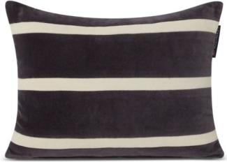 LEXINGTON Kissenhülle Striped Organic Cotton Velvet Gray Beige (30x40) 12334110-2725-SH10