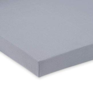 FabiMax 4287 Bio Jersey Spannbettlaken für Laufgitter, 100x100 cm, grau