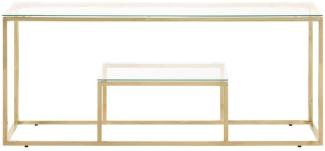 Couchtisch Golden Edelstahl und Hartglas 350018