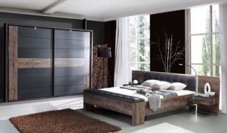 Schlafzimmer Set Bett Kleiderschrank schlammeiche schwarzeiche