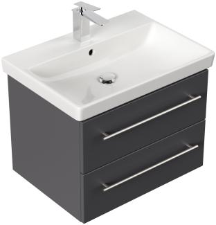 Badmöbel mit Villeroy & Boch Avento Waschbecken 65cm SoftClose anthrazit : Anthrazit