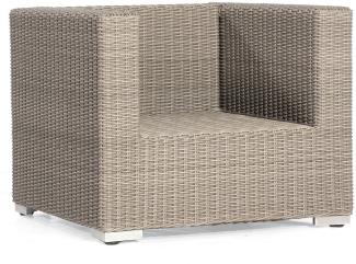 Sonnenpartner Lounge-Sessel Residence Aluminium mit Polyrattan stone-grey inklusive Kissen Loungeses