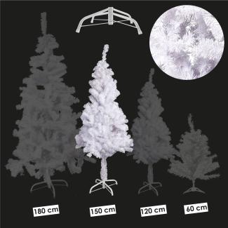 Künstlicher Weihnachtsbaum inkl. Ständer Tannenbaum Christbaum weiß 150cm