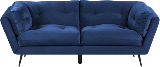 3-Sitzer Sofa Samtstoff marineblau LENVIK