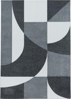 Kurzflor Teppich Elisa Läufer - 80x150 cm - Grau