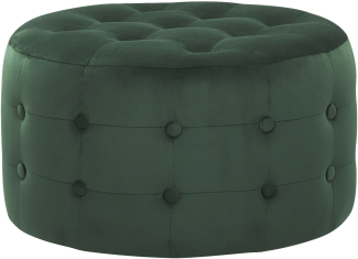 Pouf Samtstoff ⌀ 55 cm dunkelgrün TAMPA