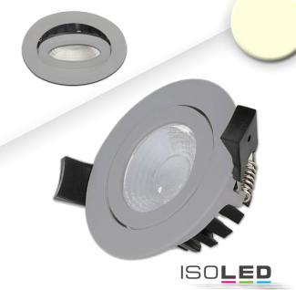 ISOLED LED Einbaustrahler, silber, 8W, 60°, rund, warmweiß, IP65, dimmbar