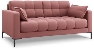 Micadoni 2-Sitzer Sofa Mamaia | Bezug Pink | Beinfarbe Black Metal