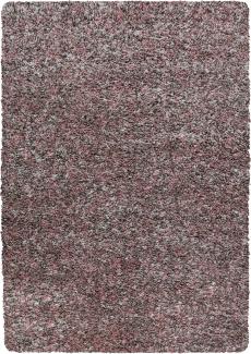 Hochflor Teppich Enrico rechteckig - 140x200 cm - Rosa