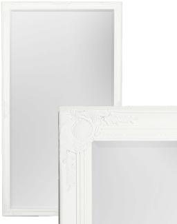 Wandspiegel LEANDOS 180x100cm Weiß Matt Barock Design Spiegel Pompös Facette