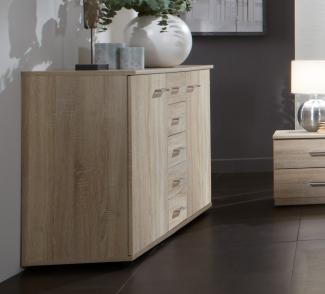 Wimex Kombikommode Kommode Schubladenkommode Sideboard Anna 130cm eiche sägerau