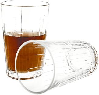 Pasabahce Scala 3er Gläser-Set Wassergläser Trinkgläser Saftgläser 330 ml Transparent mit Muster
