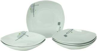 6er Set Essteller tief Lido 21,5cm