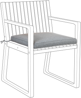 Sitzkissen für Stuhl SASSARI grau 46 x 46 x 5 cm