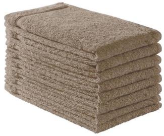 Handtuch Baumwolle Plain Design - Farbe: braun, Größe: 30x50 cm