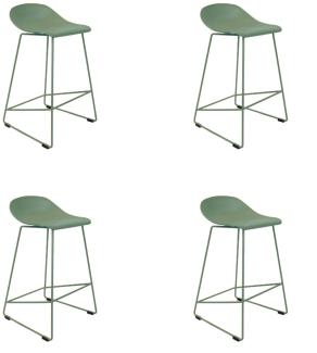 Barhocker Ellen skandinavisches Design grün 66 cm - 4er Set