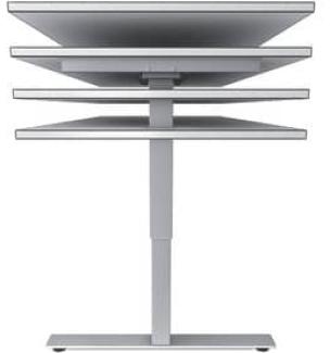 Sitz-Steh-Schreibtisch elektrisch XMST16 160x80cm Grau Gestellfarbe: Silber