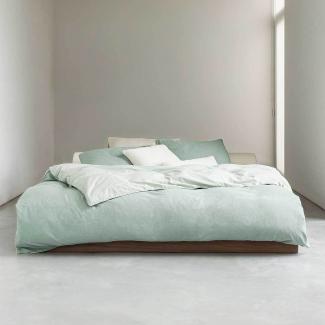 Marc O Polo Bettwäsche Washed Chambray sage green | 155x220 cm + 80x80 cm