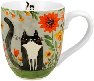 DUO ANIMALS XXL Becher 1000 ml CAT'S WORLD - MEADOW aus Bone China Porzellan