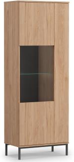 99rooms Uliveto Vitrine Natural Rockford Hickory ohne LED-Beleuchtung