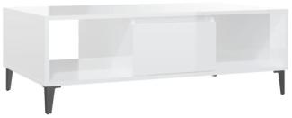 vidaXL Couchtisch Hochglanz-Weiß 103,5x60x35 cm Spanplatte [806028]