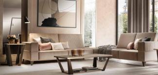 Couchtisch Tisch Polster Design Glastisch Beistell Holz Sofa Couch Braun Tische