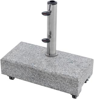 Doppler Granit-Balkonsockel mit Rollen,25 kg, für Sonnenschirme bis Ø 200 cm