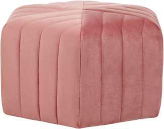 Pouf Samtstoff rosa sechseckig ⌀ 53 cm MURIETTA