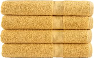 Premium-Handtücher 4 Stk. Golden 100x200 cm 600 g/m² Baumwolle 137294