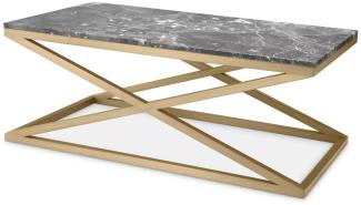 EICHHOLTZ Coffee Table Criss Cross Brushed Brass