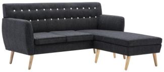 vidaXL Sofa in L-Form Stoffbezug 171,5 x 138 x 81,5 cm Dunkelgrau
