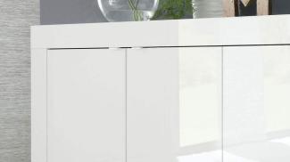 Sideboard 'BASIC', weiß Hochglanz lack, 207 cm