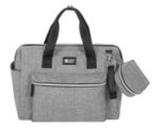 Kikkaboo Wickeltasche Maxi mit Wickelunterlage, kleine Tasche, Reißverschluss grau