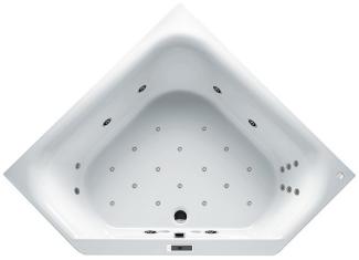 RIHO Austin Eck-Badewanne, mit Bliss-System, 2-Sitzer, 145x145x48cm, 270 Liter, weiß, B0050, Ausführung: Version links - B005011005