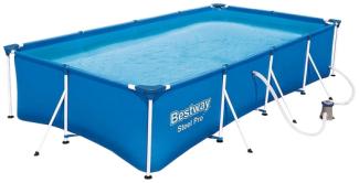 Bestway Steel Pro Pool Swimmingpool Set Filterpumpe Kartusche 400x211x81cm