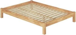 Erst-Holz Doppelbett Futonbett inkl. Rollrost, Buche Massivholz, 200 x 200 cm