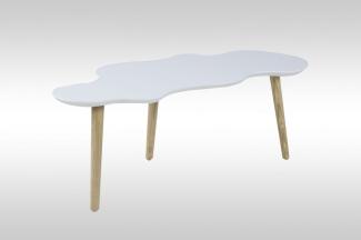 Couchtisch Tisch - OTTAWA -117 x 50 cm MDF / Massivholz Weiss